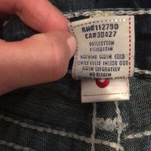 Dark true religion jeans with white stitching - Picture 5 of 6